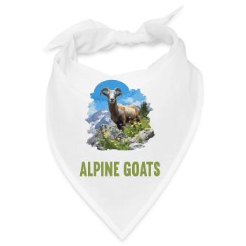 Alpine Goat Bergziegen Bergziege - Bandana - Weiß - Vorne