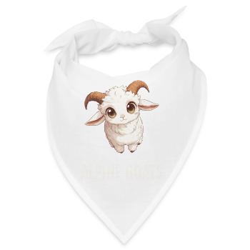 Alpine Goat Bergziegen Bergziege - Bandana - Weiß - Vorne