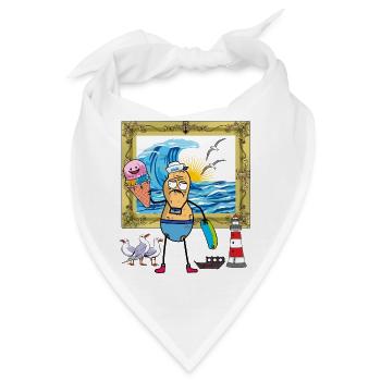 Erdnuss witzig Urlaubsreif Pleite Zuhause Ferien - Bandana - Weiß - Vorne