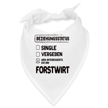 Forstwirt Beziehungsstatus Forstwirt Waldarbeiter - Bandana - Weiß - Vorne