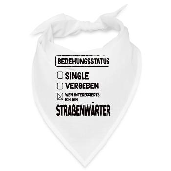 Straßenwärter Beziehungsstatus Straßenwärter - Bandana - Weiß - Vorne