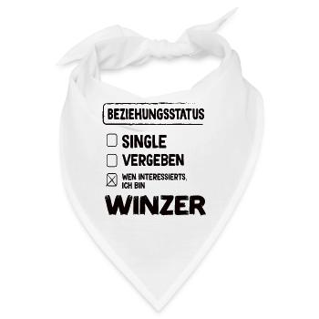 Winzer Beziehungsstatus Winzer Wein Beruf - Bandana - Weiß - Vorne