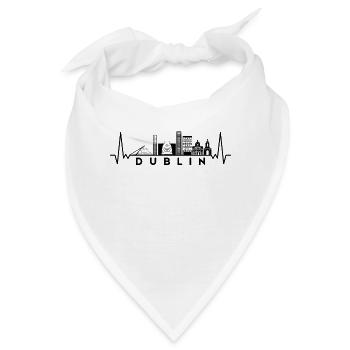 Herzschlag Skyline UK Dublin - Bandana - Weiß - Vorne