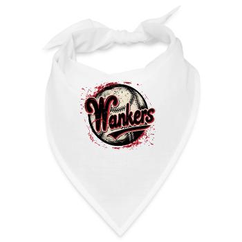 Wankers, Parodie Baseball Mannschaft - Bandana - Weiß - Vorne