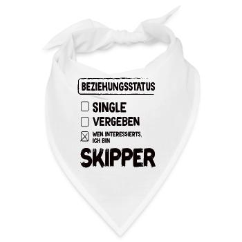 Skipper Beziehungsstatus Skipper Segeln Segler - Bandana - Weiß - Vorne