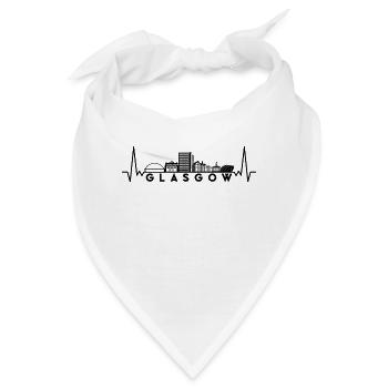 Herzschlag Skyline UK Glasgow - Bandana - Weiß - Vorne
