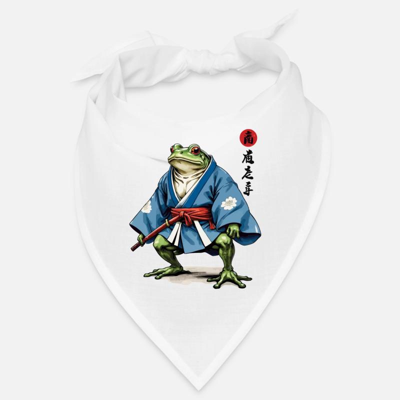 Samurai Frosch Vintage Ukiyo-e Stil Samurai Kunst Bandana
