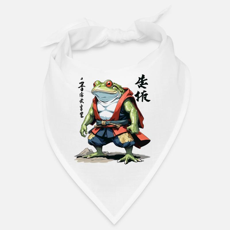 Samurai Frosch Vintage Ukiyo-e Stil Japan Kunst Bandana