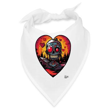 Ein Herz für Camping-Sumpf-Cyborg-Roboter - Bandana - Weiß - Vorne