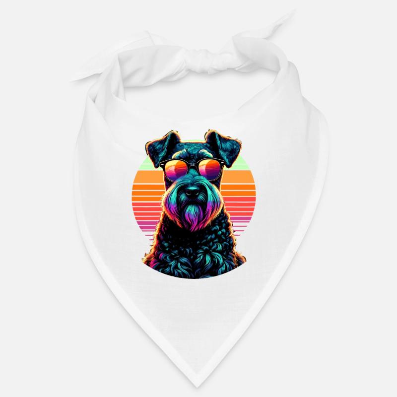 Lunettes de soleil rétro coucher de soleil Kerry Blue Terrier Bandana