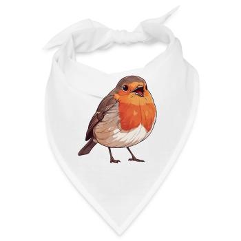 Robin Rotkehlchen - Bandana - Weiß - Vorne