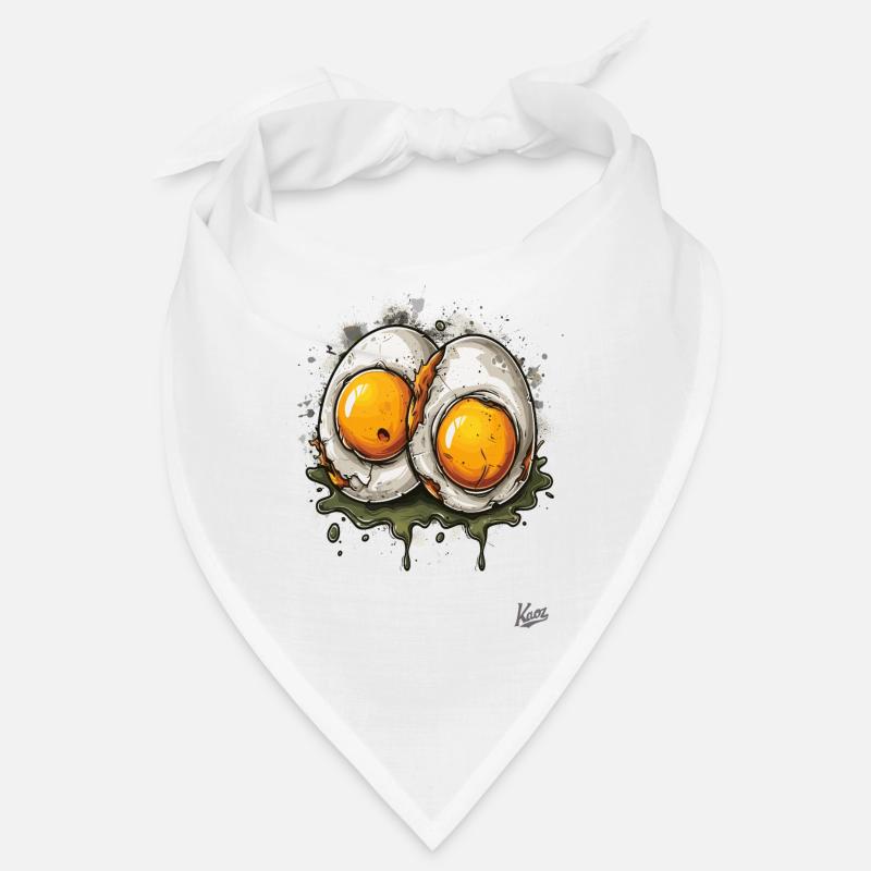 Fried eggs, 2 times boiled disgusting egg Bandana