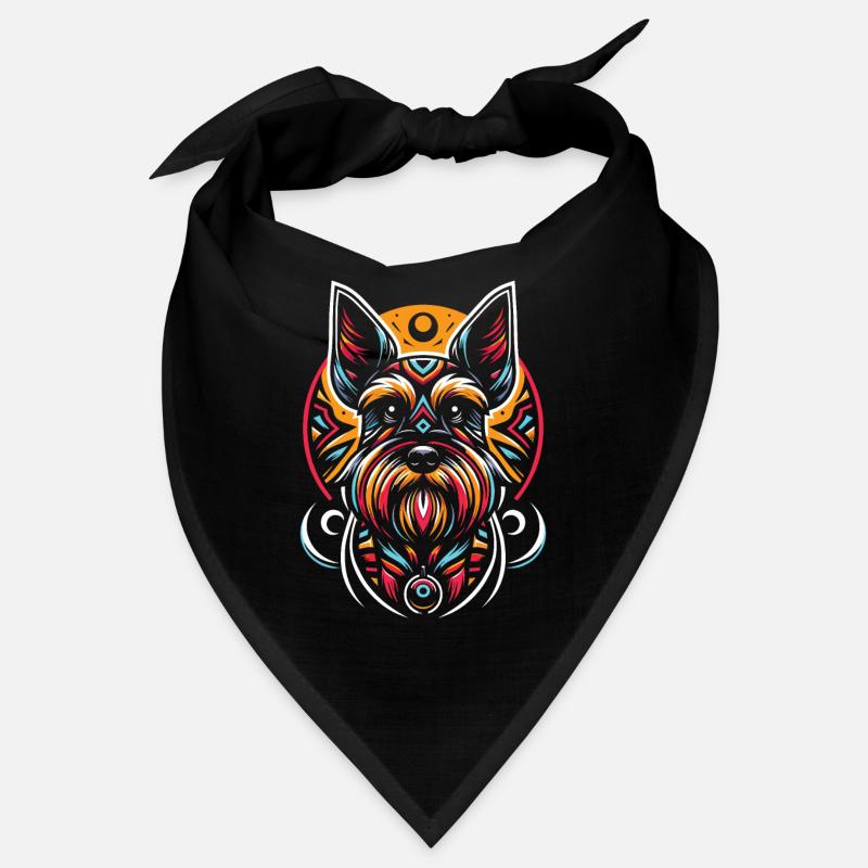 Schnauzer Chien Phases de Lune Bandana