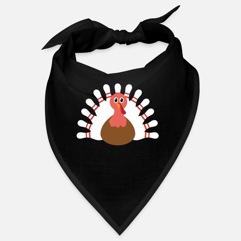 Turkey Bowling Pin Thanksgiving Bandana