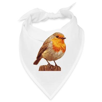 Robin Rotkehlchen - Bandana - Weiß - Vorne