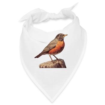 Robin Rotkehlchen - Bandana - Weiß - Vorne