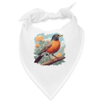 Robin Rotkehlchen - Bandana - Weiß - Vorne