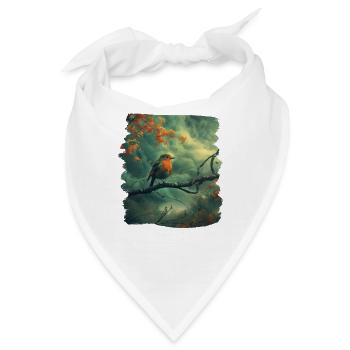 Robin Rotkehlchen - Bandana - Weiß - Vorne