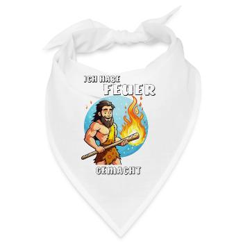NEANDERTALER ICH HABE FEUER GEMACHT - Bandana - Weiß - Vorne
