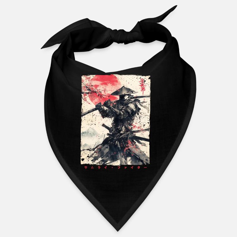 Samurai Fighter - Japanese Ukiyo-e Artwork Bandana