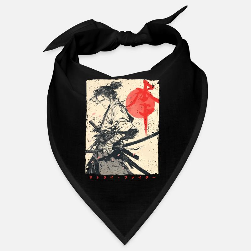 Samurai Fighter - Illustration japonaise Ukiyo-e Bandana