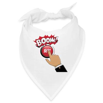 DRUCKKNÖPFE, BOOM - Bandana - Weiß - Vorne