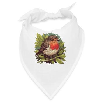 Robin Rotkehlchen - Bandana - Weiß - Vorne