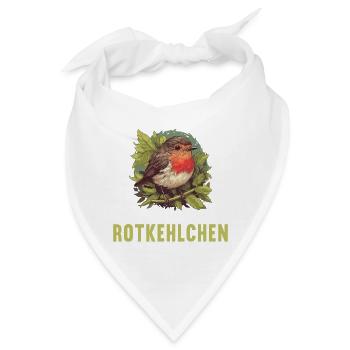Robin Rotkehlchen - Bandana - Weiß - Vorne
