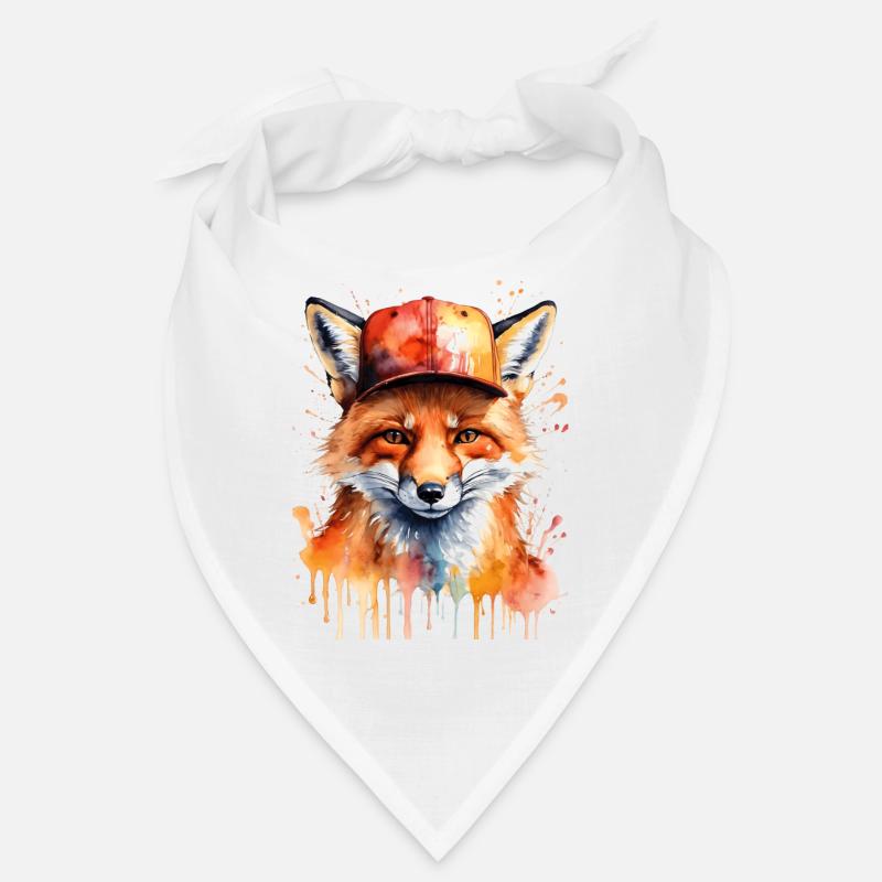Fuchs Snapback Cap Cool Tier Design Print Bandana