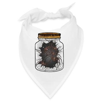 Halloween Spinnen Spinnentiere Spinne Phobie - Bandana - Weiß - Vorne