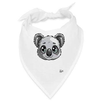 Niedlicher Kuschel-Cartoon: Koala - Bandana - Weiß - Vorne