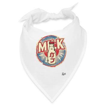 Eine Retro Milchflasche, Flasche Milch - Bandana - Weiß - Vorne