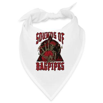 Dudelsackspieler schottischer Bagpipe-Sound - Bandana - Weiß - Vorne
