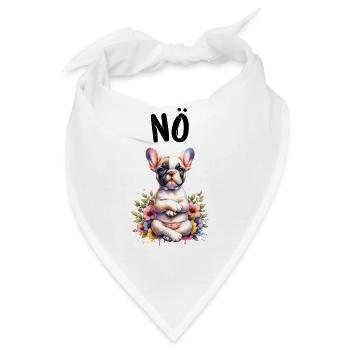 Französische Bulldogge Spruch Nö Hundeliebhaber - Bandana - Weiß - Vorne