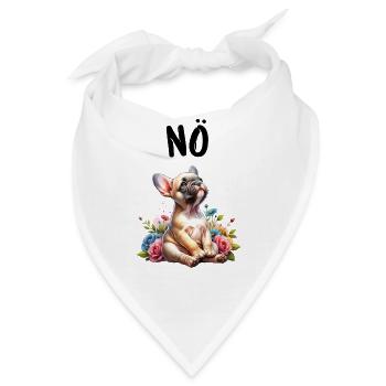Französische Bulldogge Spruch Nö Hundeliebhaber - Bandana - Weiß - Vorne
