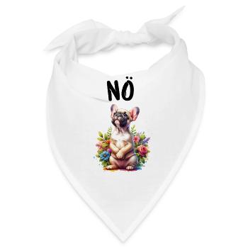 Französische Bulldogge Spruch Nö Hundeliebhaber - Bandana - Weiß - Vorne