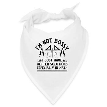 Mathelehrer Schullehrer Lustige Mathelehrer S - Bandana - Weiß - Vorne