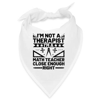 Mathelehrer Schullehrer Lustige Mathelehrer S - Bandana - Weiß - Vorne