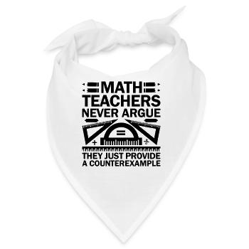 Mathelehrer Schullehrer Lustige Mathelehrer S - Bandana - Weiß - Vorne