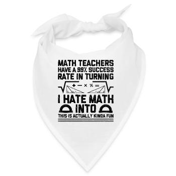 Mathelehrer Schullehrer Lustige Mathelehrer S - Bandana - Weiß - Vorne
