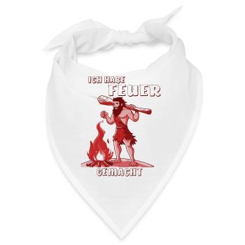 NEANDERTALER ICH HABE FEUER GEMACHT - Bandana - Weiß - Vorne