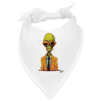 Der Alien-Zombie-Workaholic - Bandana - Weiß - Vorne