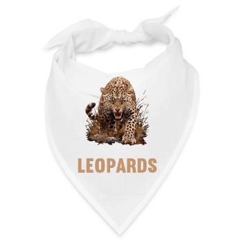 Leoparden Leopard - Bandana - Weiß - Vorne