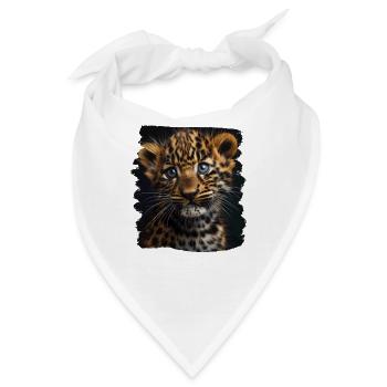 Leoparden Leopard - Bandana - Weiß - Vorne