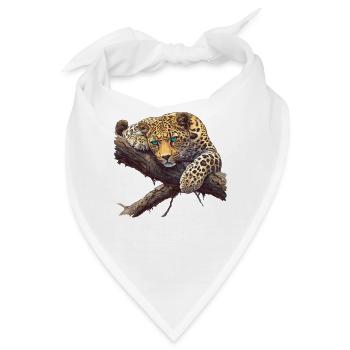 Leoparden Leopard - Bandana - Weiß - Vorne