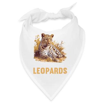 Leoparden Leopard - Bandana - Weiß - Vorne