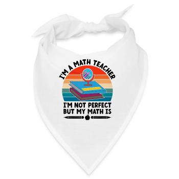 Mathelehrer Schullehrer Lustige Mathelehrer S - Bandana - Weiß - Vorne