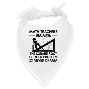 Mathelehrer Schullehrer Lustige Mathelehrer S - Bandana - Weiß - Vorne