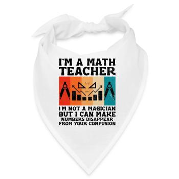 Mathelehrer Schullehrer Lustige Mathelehrer S - Bandana - Weiß - Vorne