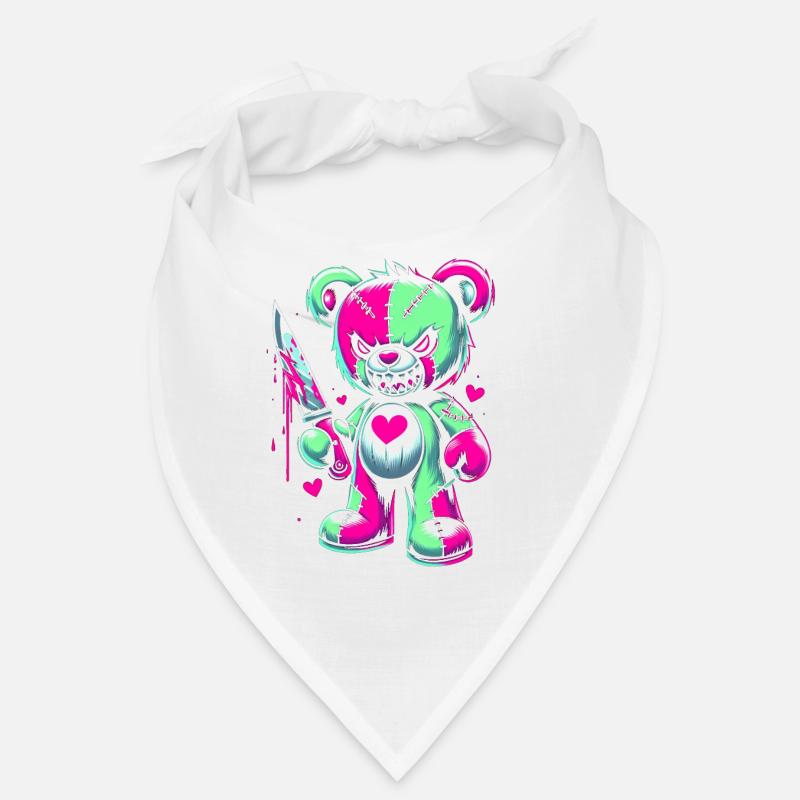 Pastell Goth Teddybär Horror Gruselig Beängstigend Bandana